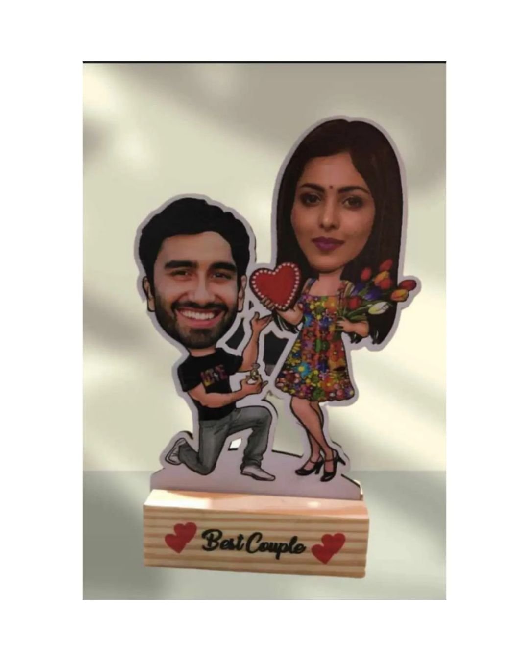 Personalized Women Hustler Caricature Standee – Indian Aura Gifts