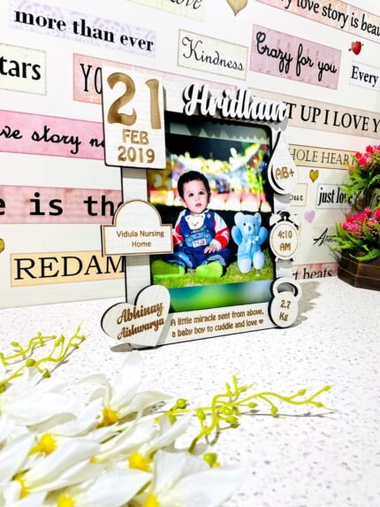 Personalized Kids Frame customized detailed frame for kids kids age weight size and all details frame