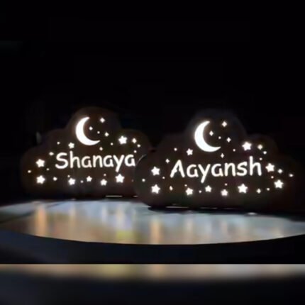 "Personalized moon lamp with custom engraving, featuring a realistic lunar surface and soft, ambient lighting, perfect as a unique and thoughtful gift."